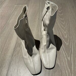 Zara | Off-White Booties